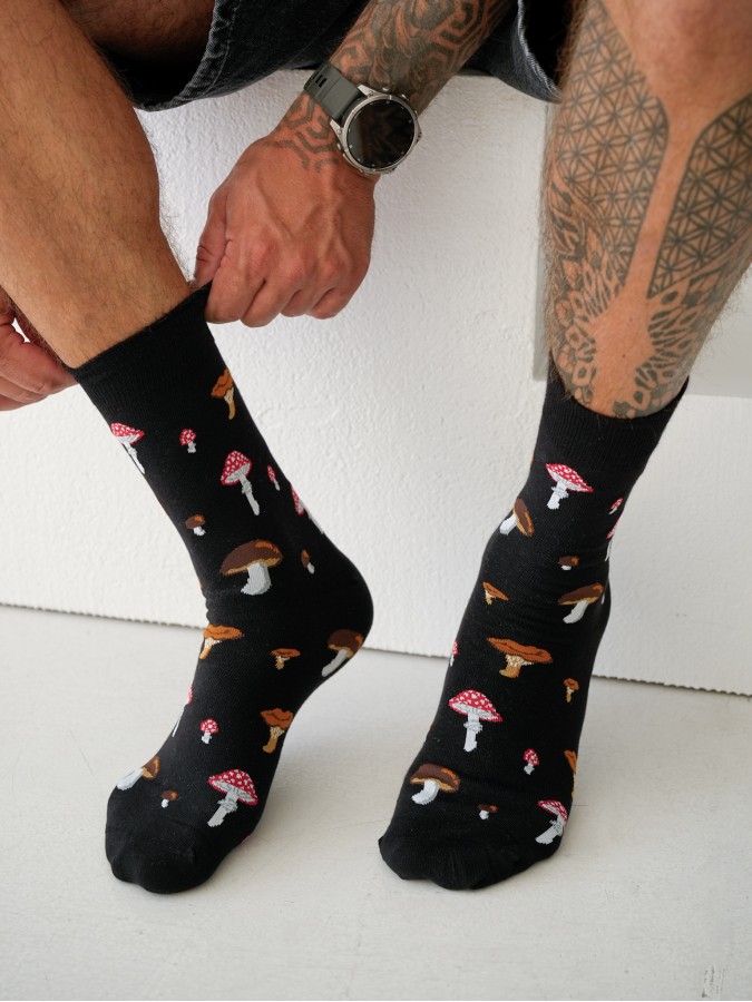 Men's Mushrooms pattern socks 0125.128