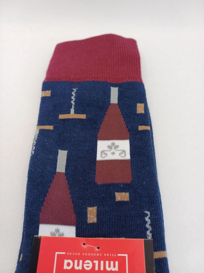 Men's Wine pattern socks 0125.071