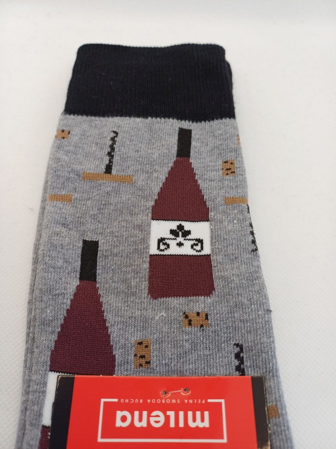 Men's Wine pattern socks 0125.071