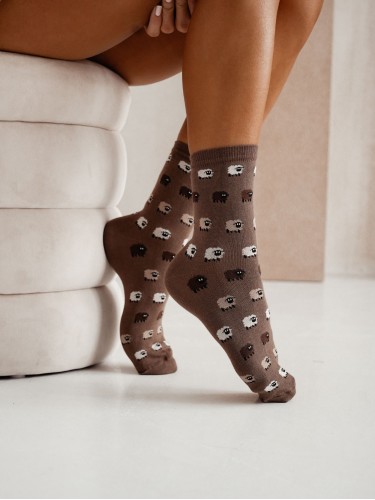 Women's Sheep pattern socks 0200.188