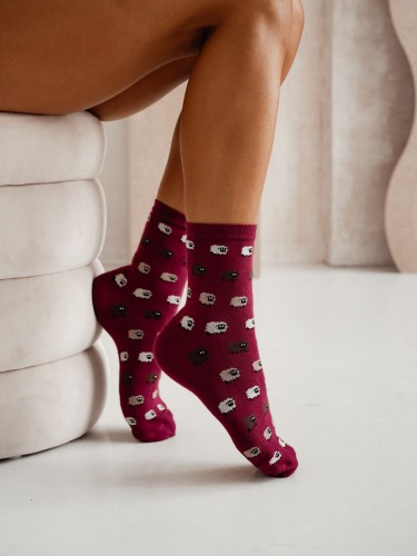 Women's Sheep pattern socks 0200.188 2