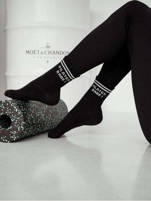 Women's PILATES, BABE! pattern socks 0200.189