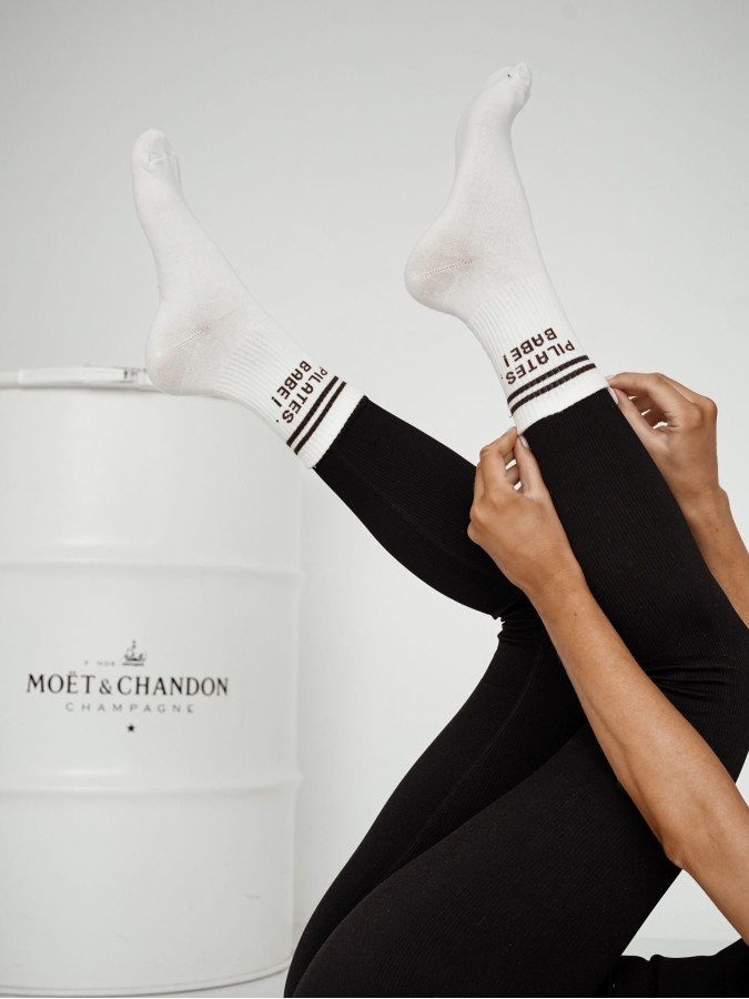 Women's PILATES, BABE! pattern socks 0200.189