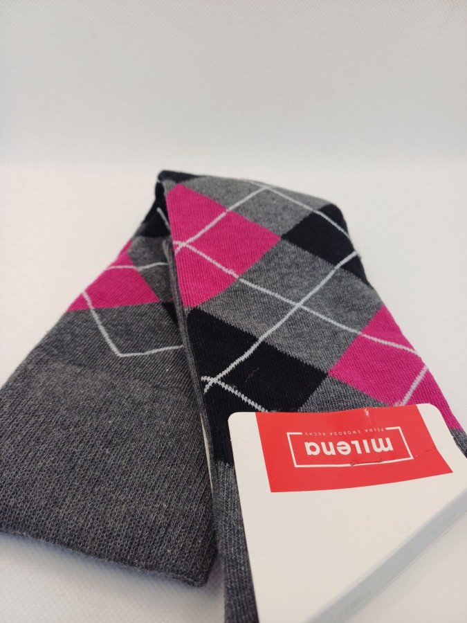 Women's Diamond pattern knee socks 0248.006