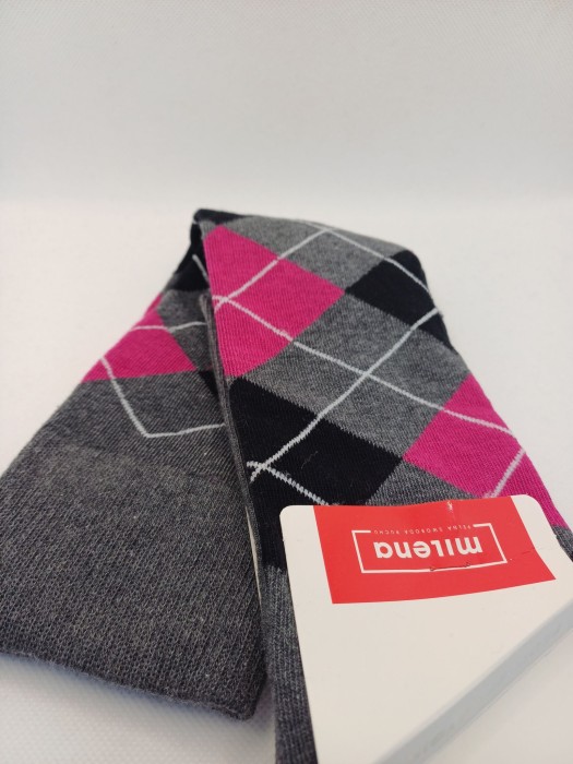 Women's Diamond pattern knee socks 0248.006