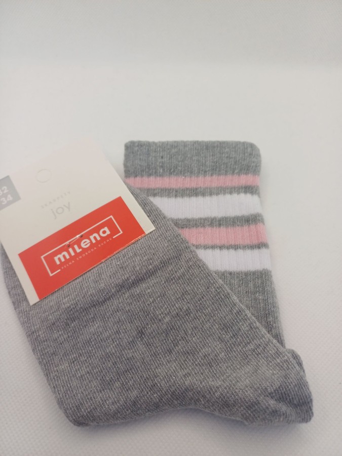 Kids' ribbed socks with stripes 1337 SALE