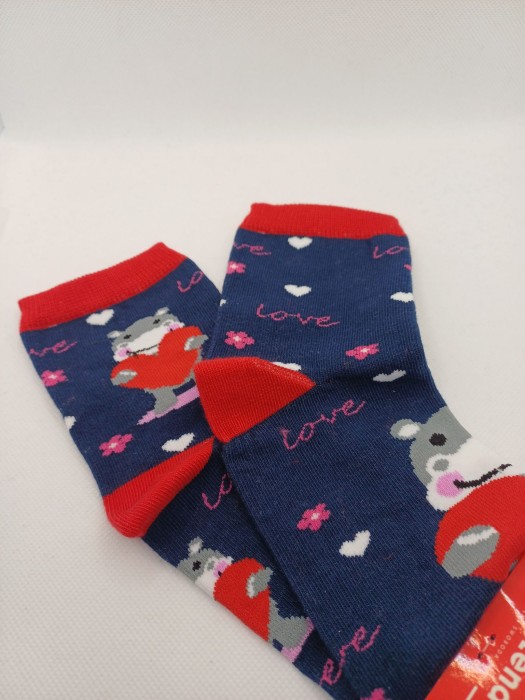 Kids' Hippo with heart pattern socks 1184.056 SALE
