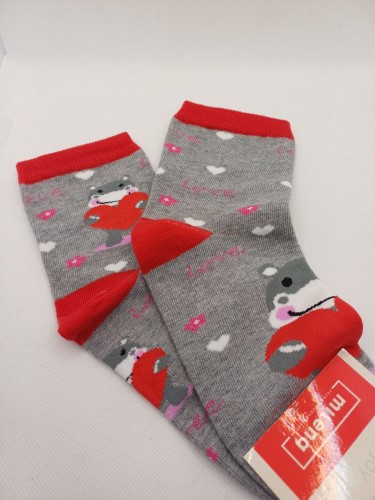 Kids' Hippo with heart pattern socks 1184.056 SALE 2