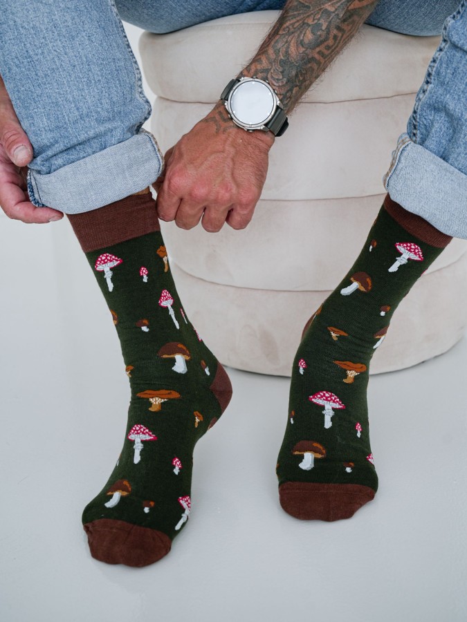 Men's Mushrooms pattern socks 0125.128