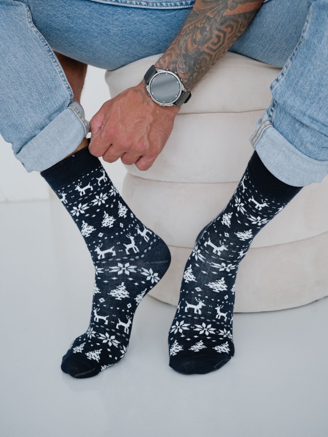Men's Christmas Norwegian pattern socks  1290.026