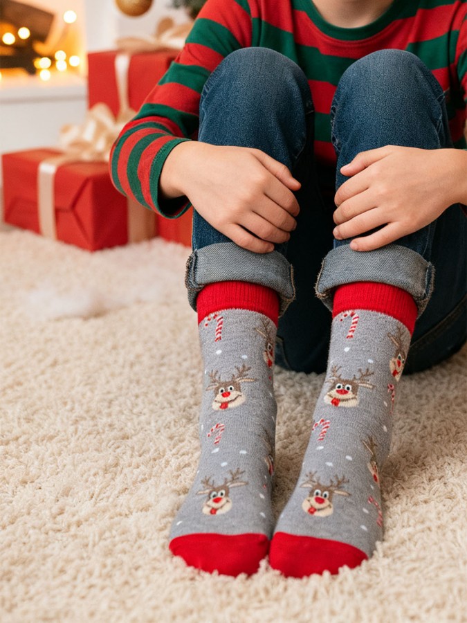 Kids'Christmas Reindeer & Candy canes pattern...