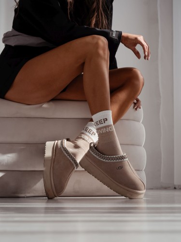 Women's KEEP MOVING pattern Half-terry socks  0071.008... 2