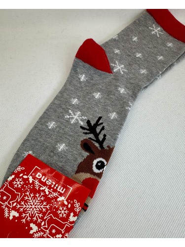 Women's Christmas Reindeer heads & Snowflakes pattern...