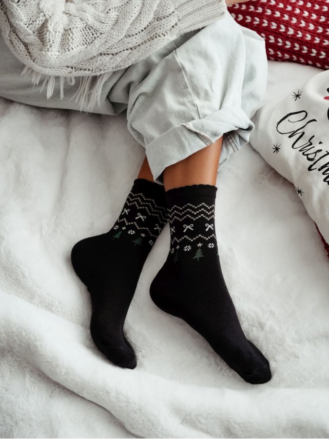 Women's Christmas socks with lurex 1283.035