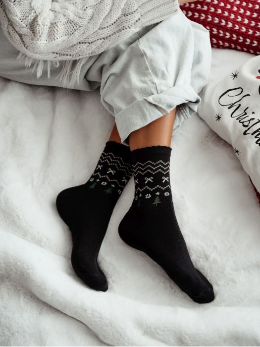 Women's Christmas socks with lurex 1283.035