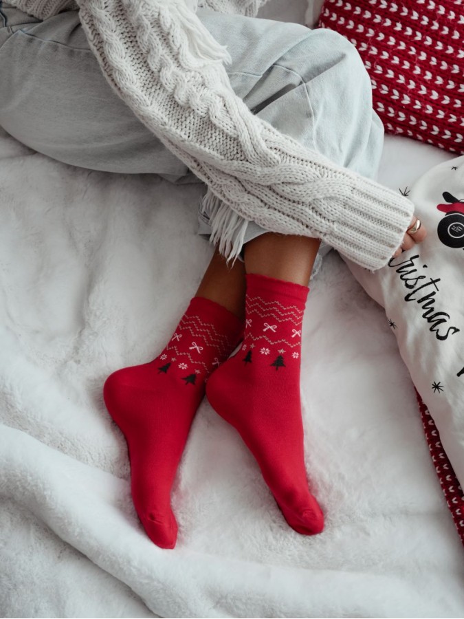 Women's Christmas socks with lurex 1283.035