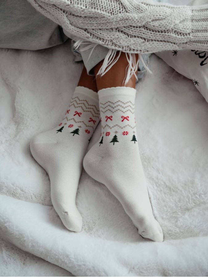 Women's Christmas socks with lurex 1283.035