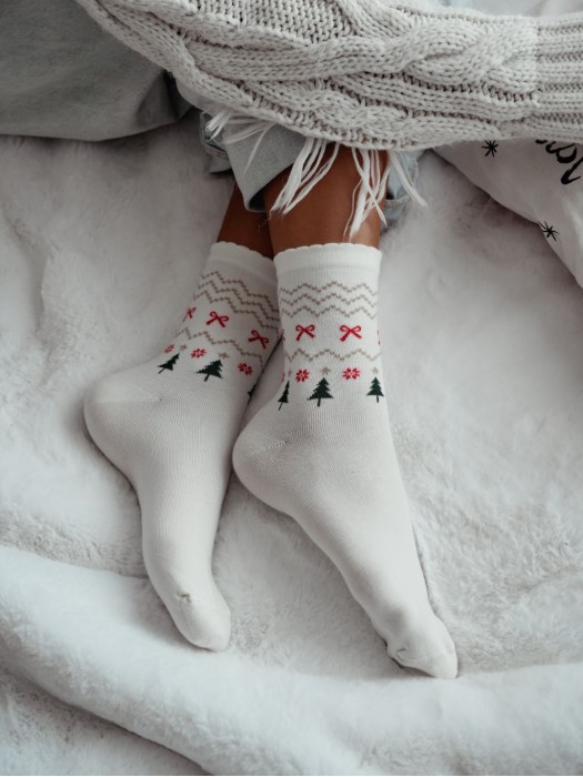 Women's Christmas socks with lurex 1283.035