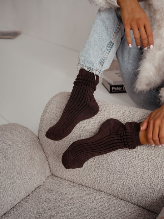 Women's Terry Non-Pressure Thick ribbed Socks 0118.015