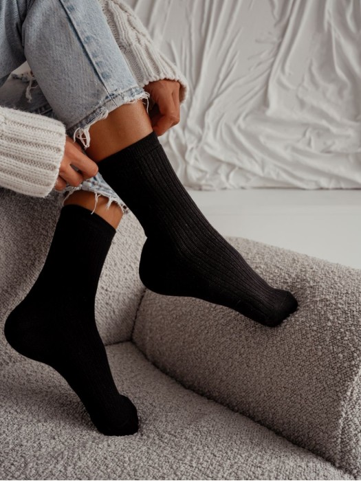 Women's Terry Non-Pressure Thick ribbed Socks 0118.015