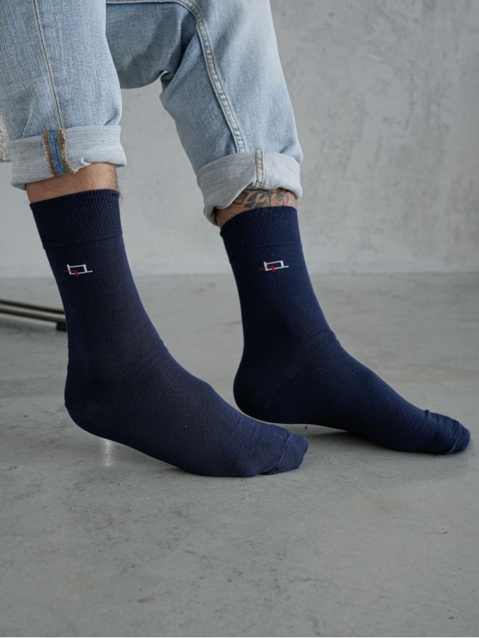 Men's cotton little pattern dress socks 0040.008