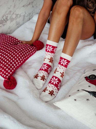 Women's Christmas Cookies pattern socks 1283.040