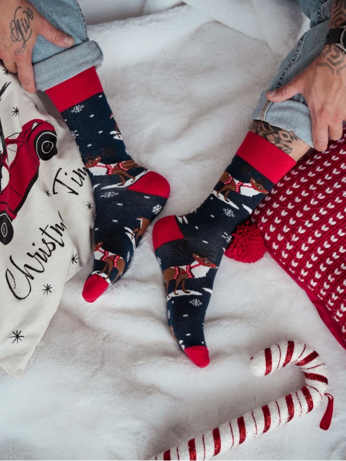 Men's Christmas 'Reindeer with harness' pattern...