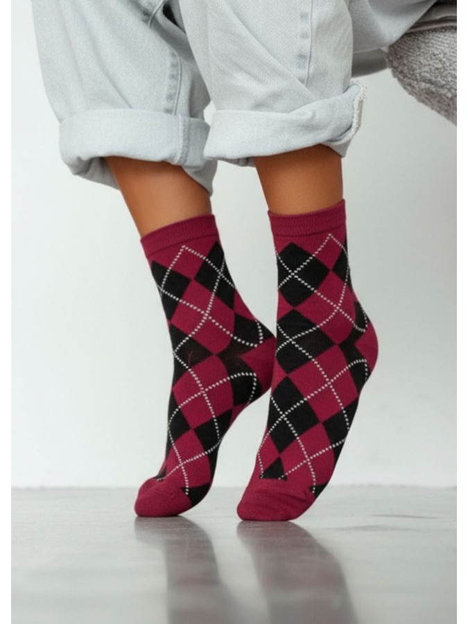 Children's socks with diamond pattern Vintage...