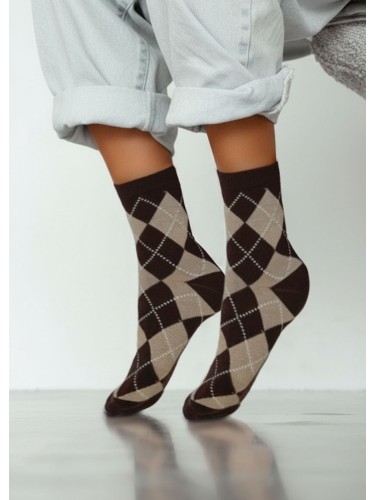 Children's socks with diamond pattern Vintage 1184.060