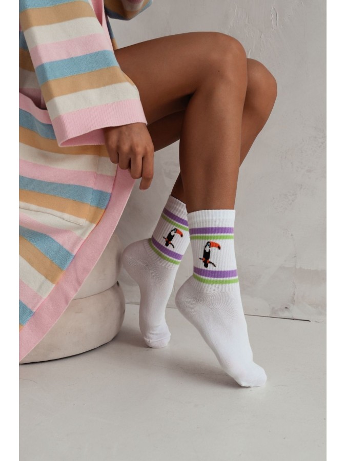 Women's Toucan pattern socks 0200.013