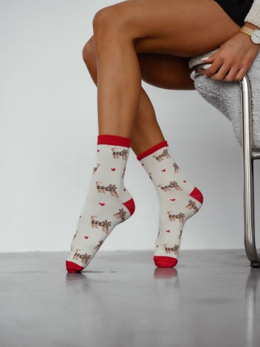 Skarpetki damskie Małe kotki i serduszka 0200.196 2