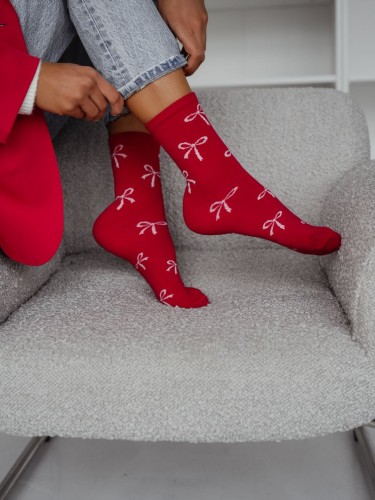 Women's socks with bows 0200.198 2