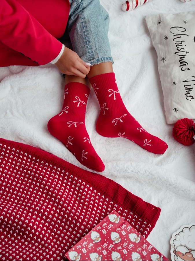 Women's socks with bows 0200.198