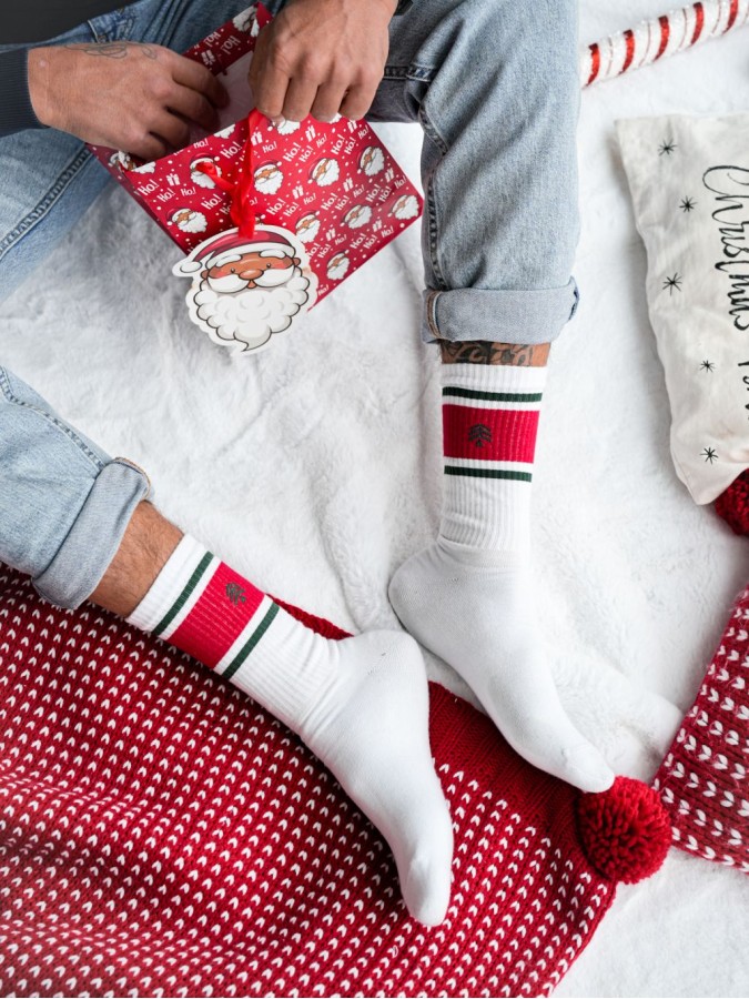 Men's Christmas socks with Christmas tree...