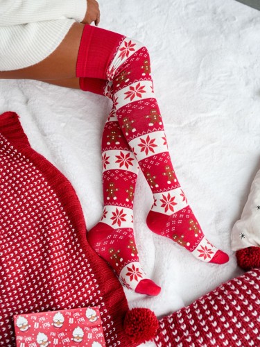 Christmas knee-high socks with cookies 1276.002