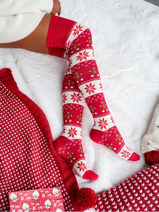 Christmas knee-high socks with cookies 1276.002