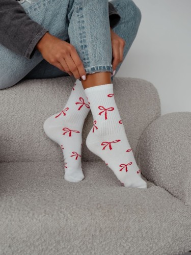 Women's socks with bows 0200.198 2