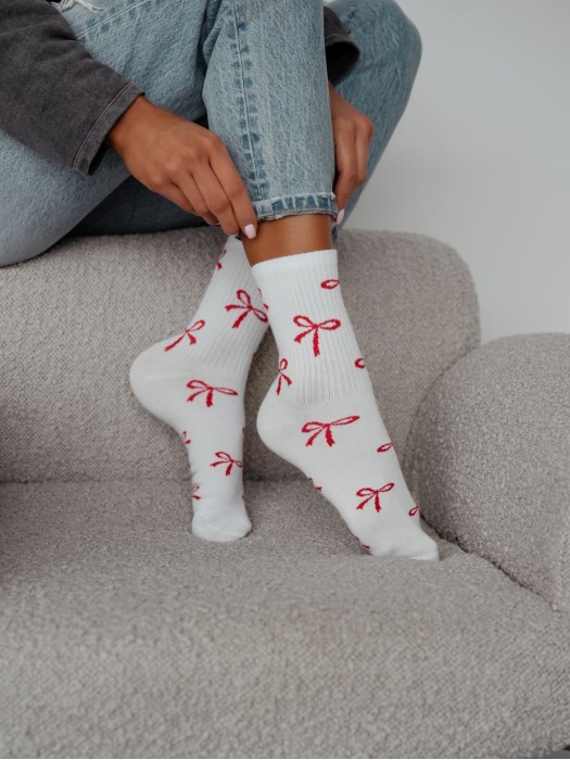 Women's socks with bows 0200.198