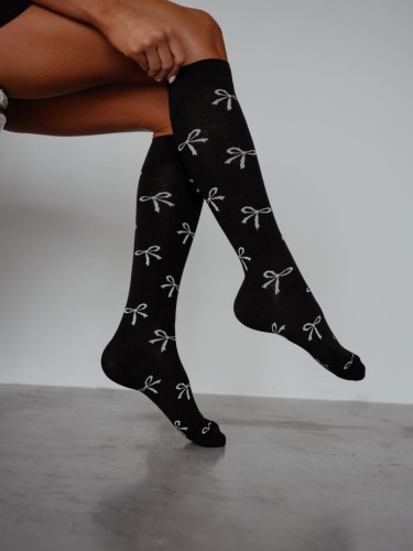 Women's knee-high socks with bows 0248.016 2