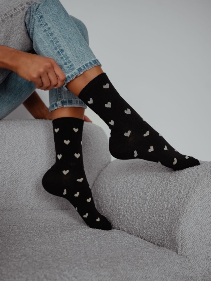 Women's Little Hearts pattern socks 0200.077