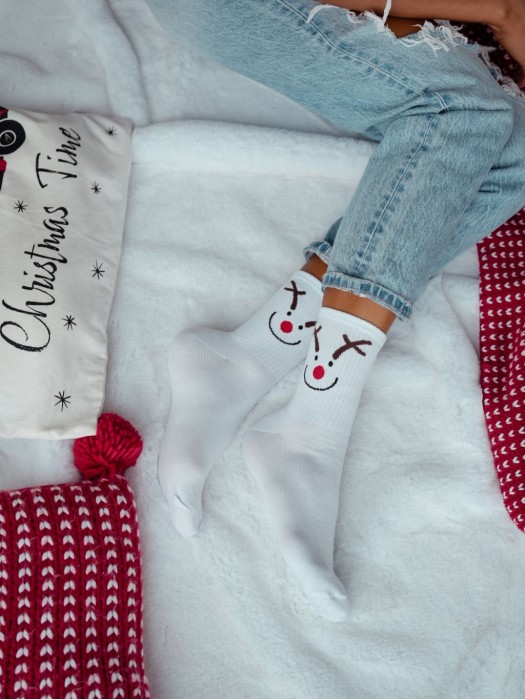 Women's Christmas socks with reindeer 1283.042
