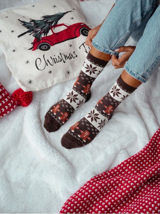 Women's Christmas Cookies pattern socks 1283.040