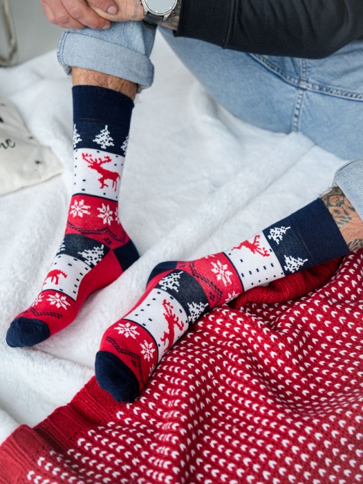 Men's Christmas Norwegian pattern socks 1290.001