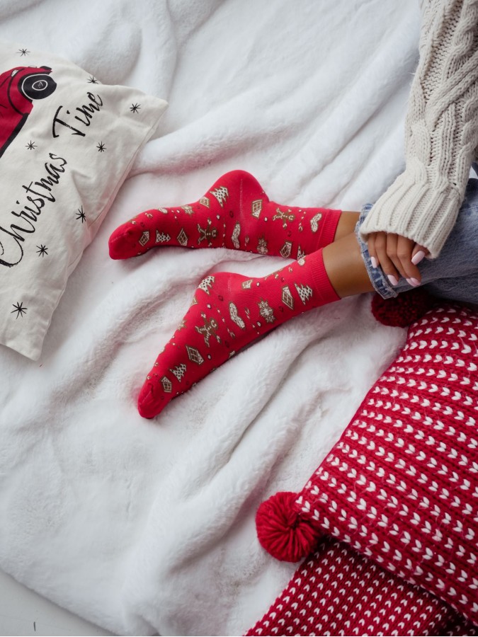 Women's Christmas Gingerbread pattern socks...