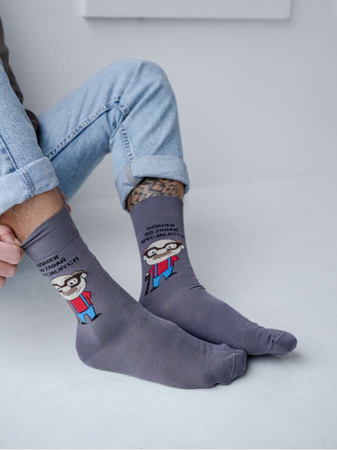 Men's Grandpa for special tasks pattern socks...