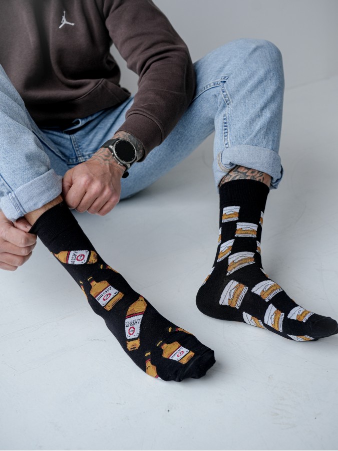 Men's Whiskey pattern socks 0125.074
