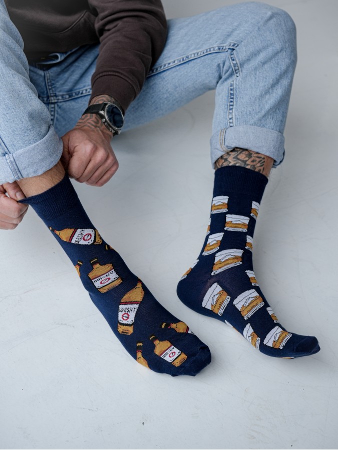Men's Whiskey pattern socks 0125.074