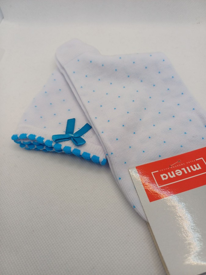 Women's dotted socks with a little bow 0842.001