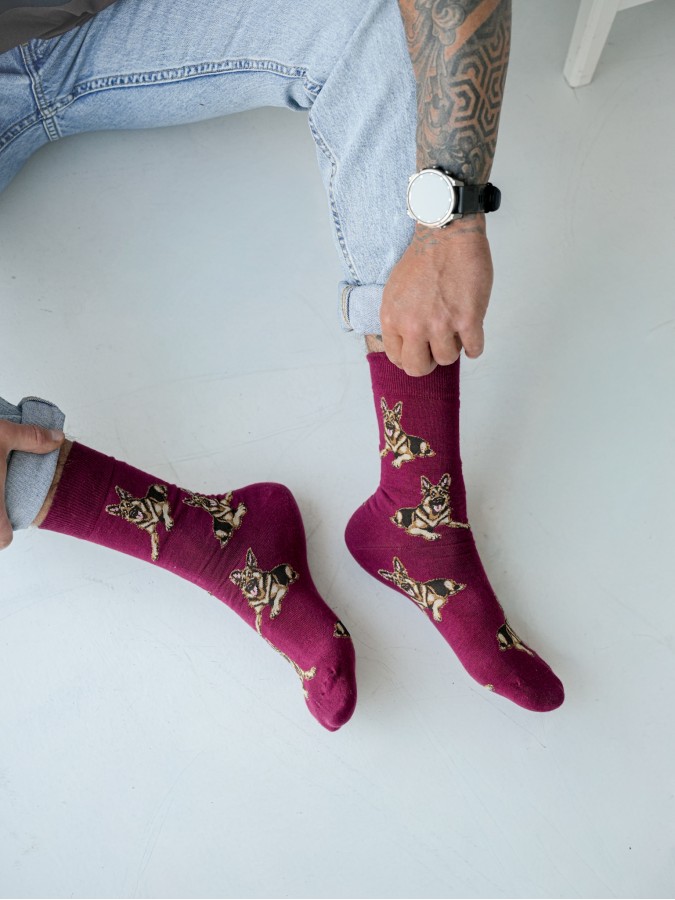Men's socks German Shepherds 0125.131