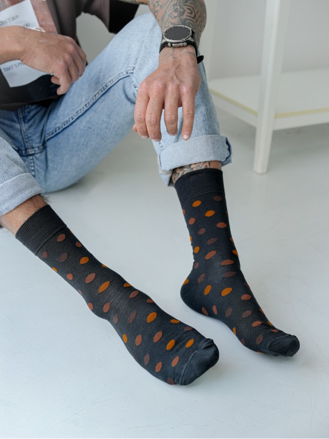 Men's Dots pattern socks 0125.132